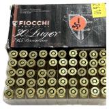 Fiocchi .30 Luger cartridges, 50 rounds 93 Gr SJSP