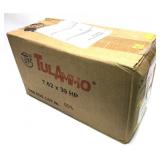 1,000 Rds. of 7.62x39mm HP Tulammo cartridges,