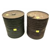 Lot, 2 vintage Dupont metal powder drums