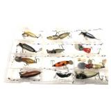 Lot, 12 assorted Heddon River Runts lures in