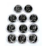 x11- 2018-D Kennedy half dollars, BU -x11 half