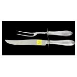 Sterling silver handled carving set, 2 pcs.