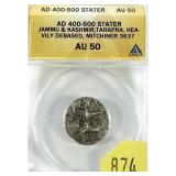 Ancient coin 400-500 AD ANAC slab certified AU-50