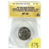 Ancient coin 500-600 AD ANAC slab certified VF-35