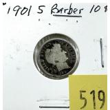 1901-S Barber dime