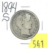 1894-S Barber half dollar