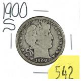 1900-S Barber half dollar