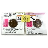 x2- Lincoln cents error coins -x2 coins- Sold by