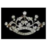 10K Yellow and white gold vintage diamond crown