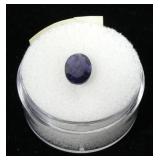 Oval cut iolite (?), approx. 1.5 cts.