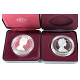 x2- Canadian Commemorative dollars: 1985, 1987