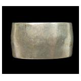 Sterling silver hammered 10mm band ring,