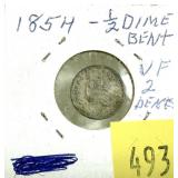 1854 half dime