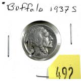 1937-S Buffalo nickel