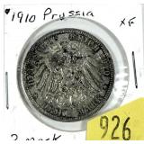 1910 German 3 mark coin