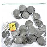 x63- Liberty nickels, mixed dates -x63 -Sold by