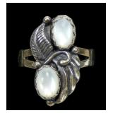 Sterling silver Southwestern design double