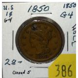 1850 U.S. Large cent