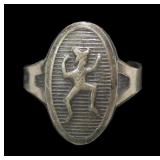Vintage sterling silver figural ring,