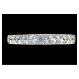 Sterling silver CZ eternity ring, size 6.75