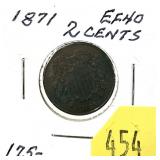 1871 2-cent piece