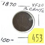 1870 2-cent piece