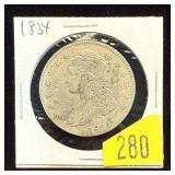 1834 Capped Bust half dollar