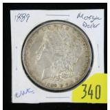1889 Morgan dollar, Unc.