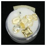 Lot, assorted cut citrines, 9 pcs.,
