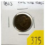 1863 Civil War token