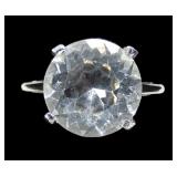 Sterling silver large basket cathedral set CZ