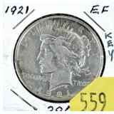 1921 Peace dollar