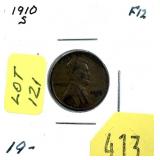 1910-S Lincoln cent