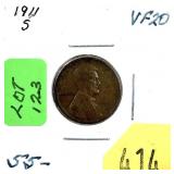1911-S Lincoln cent