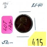 1911-D Lincoln cent