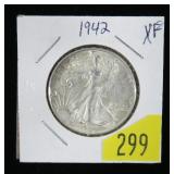 1942 Walking Liberty half dollar