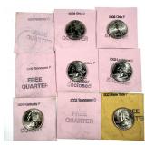 Lot, State quarters, 9 pcs.