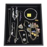 Lot, sterling silver and fashion jewelry