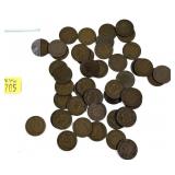 x46- Indian Head cents, mixed dates -x46 cents-