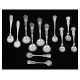 Lot, 12 Sterling salt spoons, 1.235 T. oz.