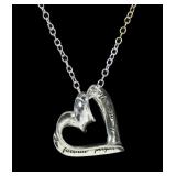 Sterling silver open heart "My favorite people