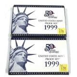 x2- 1999 Proof sets -x2 sets - Sold by the
