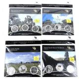 x4- America the Beautiful quarter sets -x4 sets -