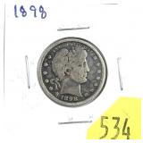 1898 Barber quarter
