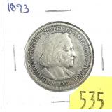 1893 Columbia half dollar