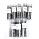 x8- Rolls mixed date Jefferson nickels -x8