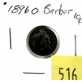 1896-O Barber dime