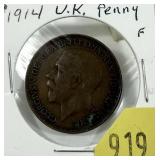 1914 British penny