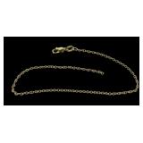 14K Yellow gold 8" chain bracelet, missing jump
