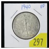 1940 Walking Liberty half dollar